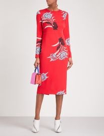 Floral-print crepe midi dress by Diane Von Furstenberg at Selfridges