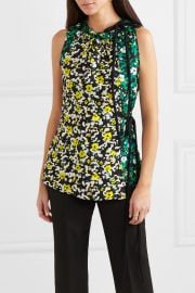 Floral-print crepe top at Net A Porter