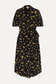 Floral-print crepe wrap dress at Net A Porter