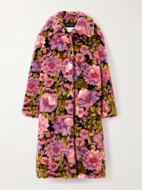 Floral-print fleece coat at Net a Porter