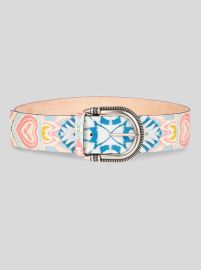 Floral print leather belt Women Multicolour ETRO at Etro