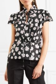 Floral-print satin top by Balenciaga at Net A Porter