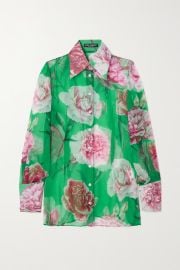 Floral print silk chiffon shirt by Dolce and Gabbana at Net a Porter