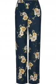 Floral-print silk-chiffon wide-leg pants at The Outnet