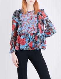 Floral-print silk crepe de chine blouse by See By Chloe at Selfridges