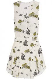 Floral-print silk-crepe mini dress at The Outnet