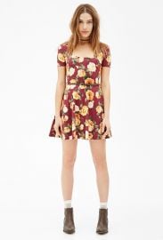 Floral print skater dress at Forever 21