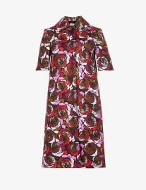 Floral print woven coat by Dries Van Noten at Selfridges