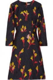 Floral-printed jacquard mini dress at The Outnet