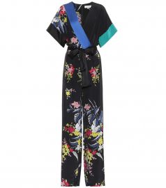 Floral-printed silk jumpsuit at Mytheresa