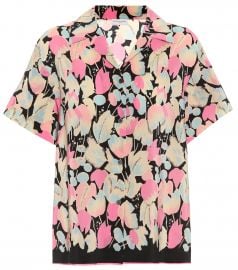 Floral-printed silk shirt at Mytheresa