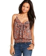 Floral ruffled top by American Rag at Macys