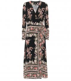 Floral sablé midi wrap dress at Mytheresa