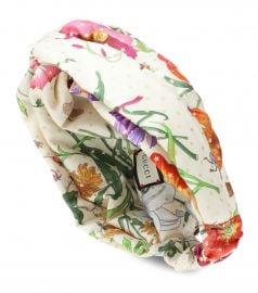 Floral silk headband at Mytheresa