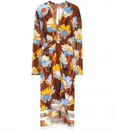 Floral stretch-jersey midi dress at Mytheresa