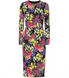 Floral stretch silk cady dress at Mytheresa