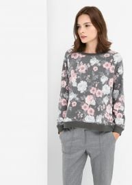 Floral sweatshirt at Mango