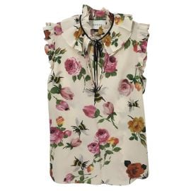 Floral tie neck top by Gucci at Nordstrom