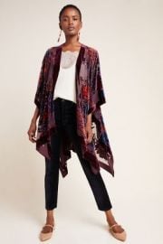 Florence Burnout Velvet Kimono at Anthropologie