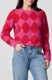 Florence by Mills Crop Argyle Chenille Sweater at Nordstrom Rack