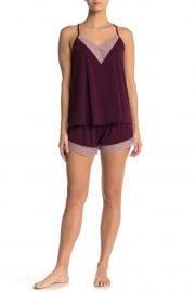 Floretta Lace Trim Knit Camisole & Shorts Pajama Set by Flora Nikrooz at Nordstrom Rack