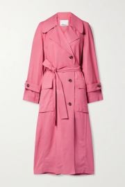 Flou Belted Double-Breasted Twill Trench Coat by 3.1 Phillip Lim at Net A Porter