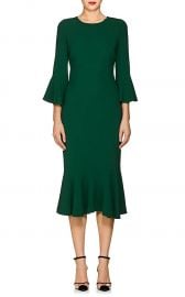 Flounce-Hem Stretch-Cady Dress at Barneys