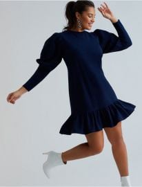 Flounce Hem Sweatshirt Dress at Eloquii