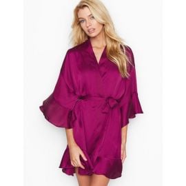 Flounce satin robe at Victorias Secret