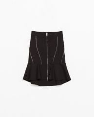 Flounced Skirt with Zips at Zara