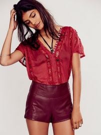 Flower Chain Top in Maroon at Free People