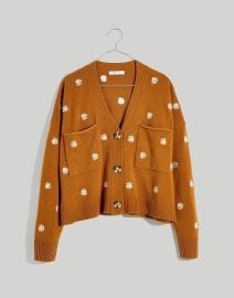 Flower-Embroidered Upton Cardigan Sweater at Madewell