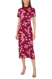 Flower Jacquard Midi Sweater Dress at Nordstrom
