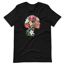 Flower Lady - Short-Sleeve Unisex T-Shirt at Natural As I Am