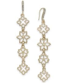 Flower Linear Drop Earrings by INC at Macys