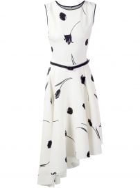 Flower Print Asymmetric Dress  Oscar de la Renta at Farfetch