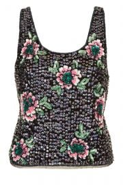 Flower Sequin Top at Topshop