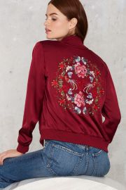 Flower Trip Bomber Jacket at Nasty Gal