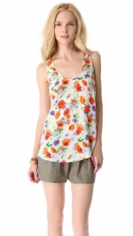 Flower print tank top at Shopbop