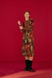 Flowered Leopards Lenzing Ecovero Viscose Midi Dress FARM Rio at FARM Rio