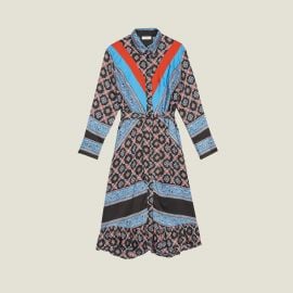 Flowing Printed Shirt Dress by Sandro at Sandro