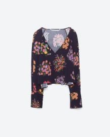 Flowing printed top at Zara