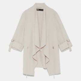 Flowy Drawstring Jacket at Zara