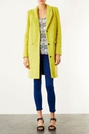 Fluffy Boyfriend Coat by Topshop at Topshop