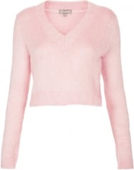 Fluffy Crop Sweater at Topshop