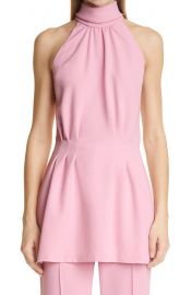 Fluid Crepe Halter Top by Lela Rose at Nordstrom