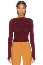 Fluid Jersey Draped Boatneck Top at FWRD