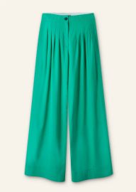 Fluid Micro Pleat Wide-Leg Pant MEEM Topaz Green at Me and Em