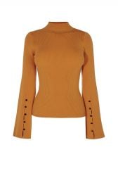 Fluted Sleeve Knitted Jumper at Karen Millen