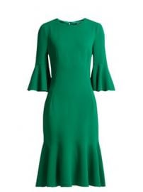 Fluted-hem cady midi-dress at Matches